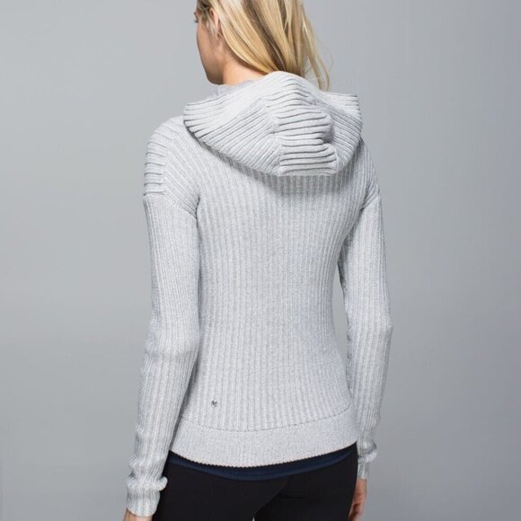 Lululemon Embrace Hoodie- Knit Hooded Zip Up Sweater- Size Medium - Picture 2 of 15